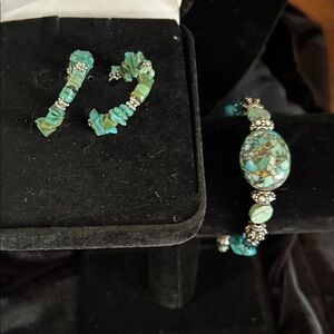 Turquoise and Silver Jewelry Set